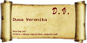 Dusa Veronika névjegykártya