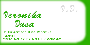 veronika dusa business card